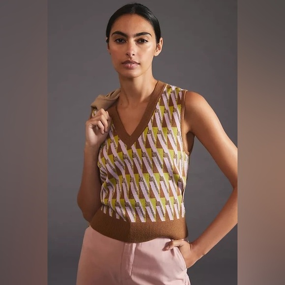 Maeve Jackets & Blazers - New Women’s Maeve Vera Jacquard Sweater Vest By Anthropologie!!🔥🔥🔥